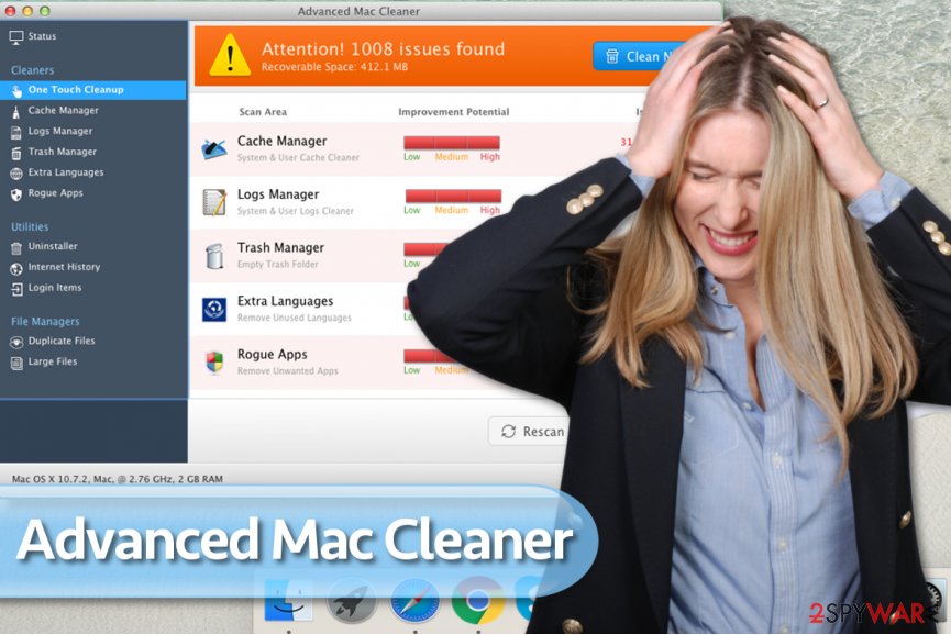 advanced mac cleaner popup